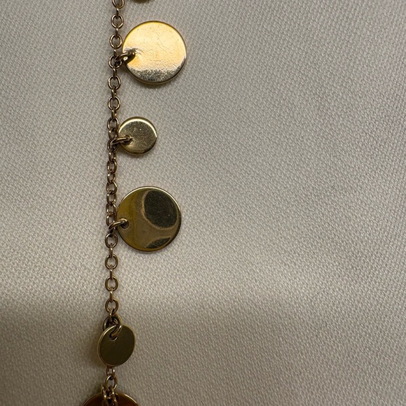 Lia Sophia Gold Coin Necklace Long Chain Layering Statement Jewelry - Picture 5 of 9